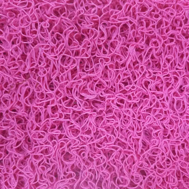 Felpudo PVC Rizado Rosa Entrada | Lazos Antideslizante | 12mm | Interior y Exterior | Fácil Limpieza