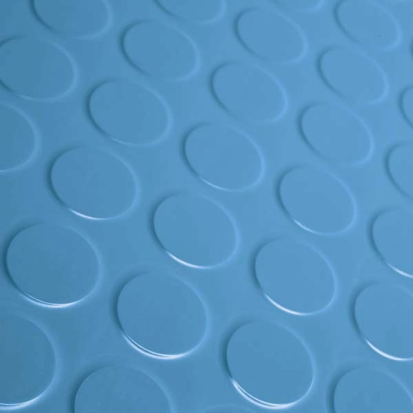 Goma Abotonada Colores | Azul | 3mm | Bobinas de 1x10m | Antideslizante | Talleres | Industria | Rampas