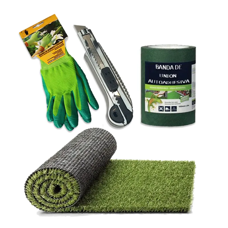 Kit Césped Artificial TERRAZA Premium Todo Incluido Instalación