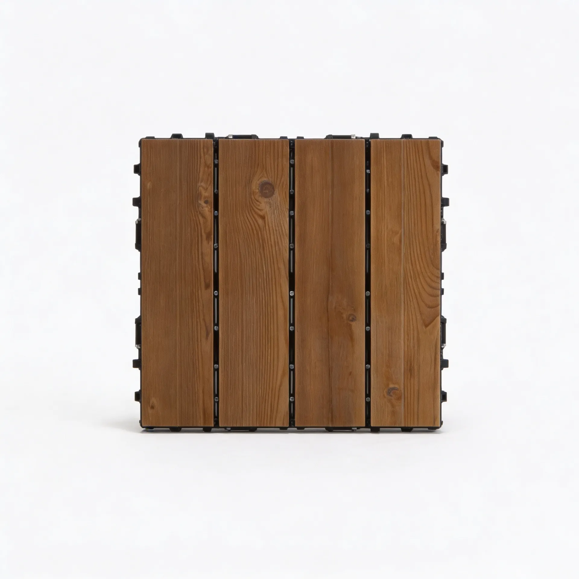 Suelo Exterior Modular 29x29 cm Efecto Madera | Losetas Click para Jardín y Balcón | Fácil Instalación