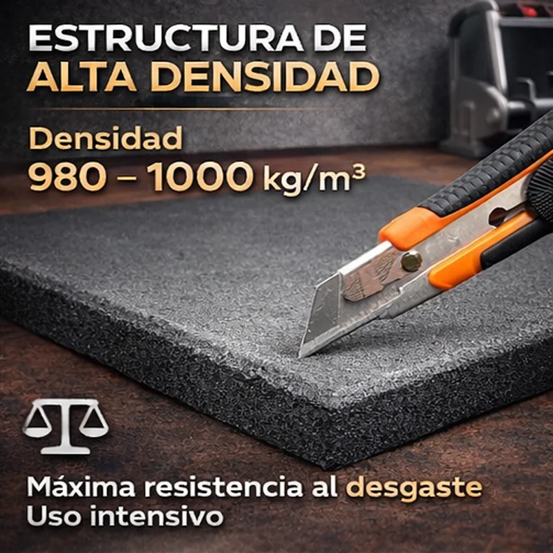 LOSETA CAUCHO IMPACT PRO 1x1 |20mm | Ultrarresistente | Sin Tóxicos | Antirayadura