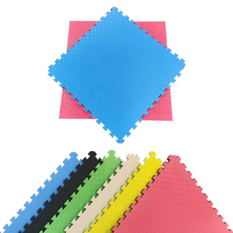 TATAMI PUZZLE Rojo y Azul 1x1m | 40mm | Artes Marciales | Gimnasio | Acabado Checker
