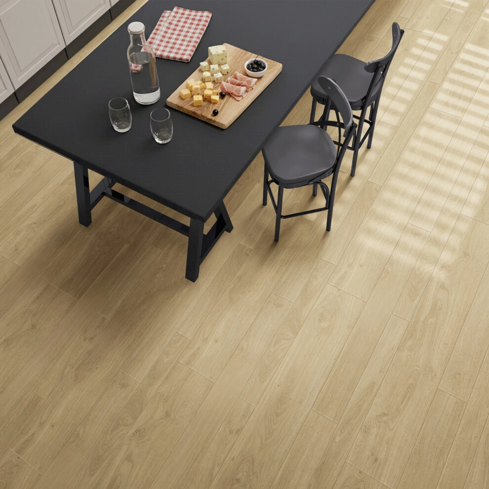 Suelo Laminado Roble Crema FAUS | AC6 | Tarima Flotante En Clic | Uso Comercial y Doméstico - Imagen galería