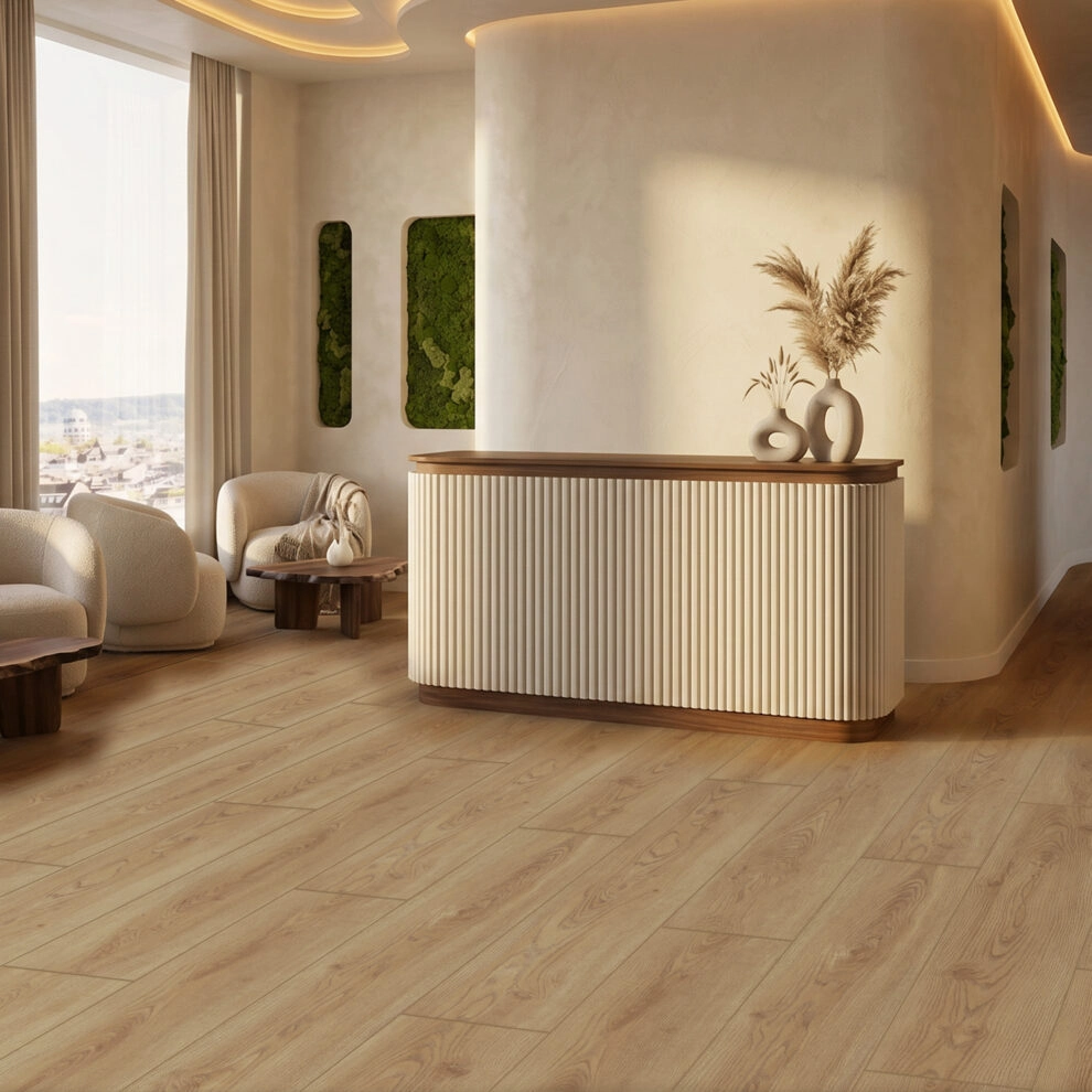 Suelo Laminado Roble Lisboa | AC5 | 8mm | Tarima Flotante | Instalación en Click | Uso Comercial y Doméstico - Imagen galería