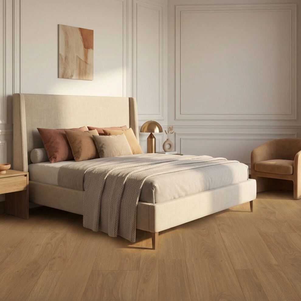Suelo Laminado Roble Moka FAUS | AC6 | Tarima Flotante En Clic | Uso Comercial y Doméstico - Imagen galería
