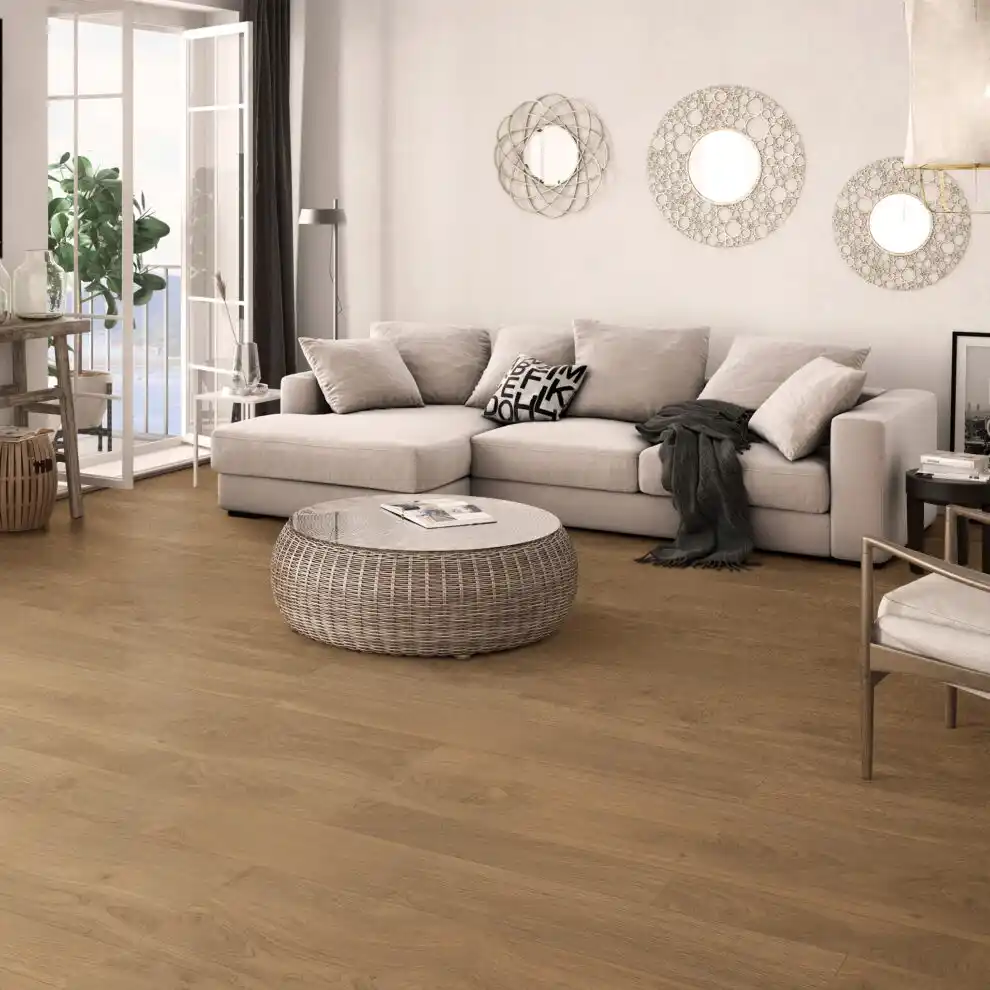 Suelo Laminado Roble Natural FAUS | AC6 | Tarima Flotante En Clic | Uso Comercial y Doméstico - Imagen galería