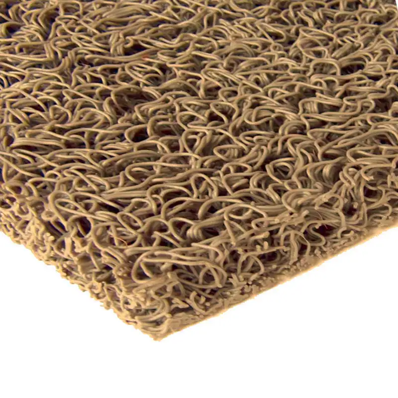 Felpudo de PVC Beige Entrada | Lazos Antideslizante | 12mm | Interior y Exterior | Fácil Limpieza - Imagen galería