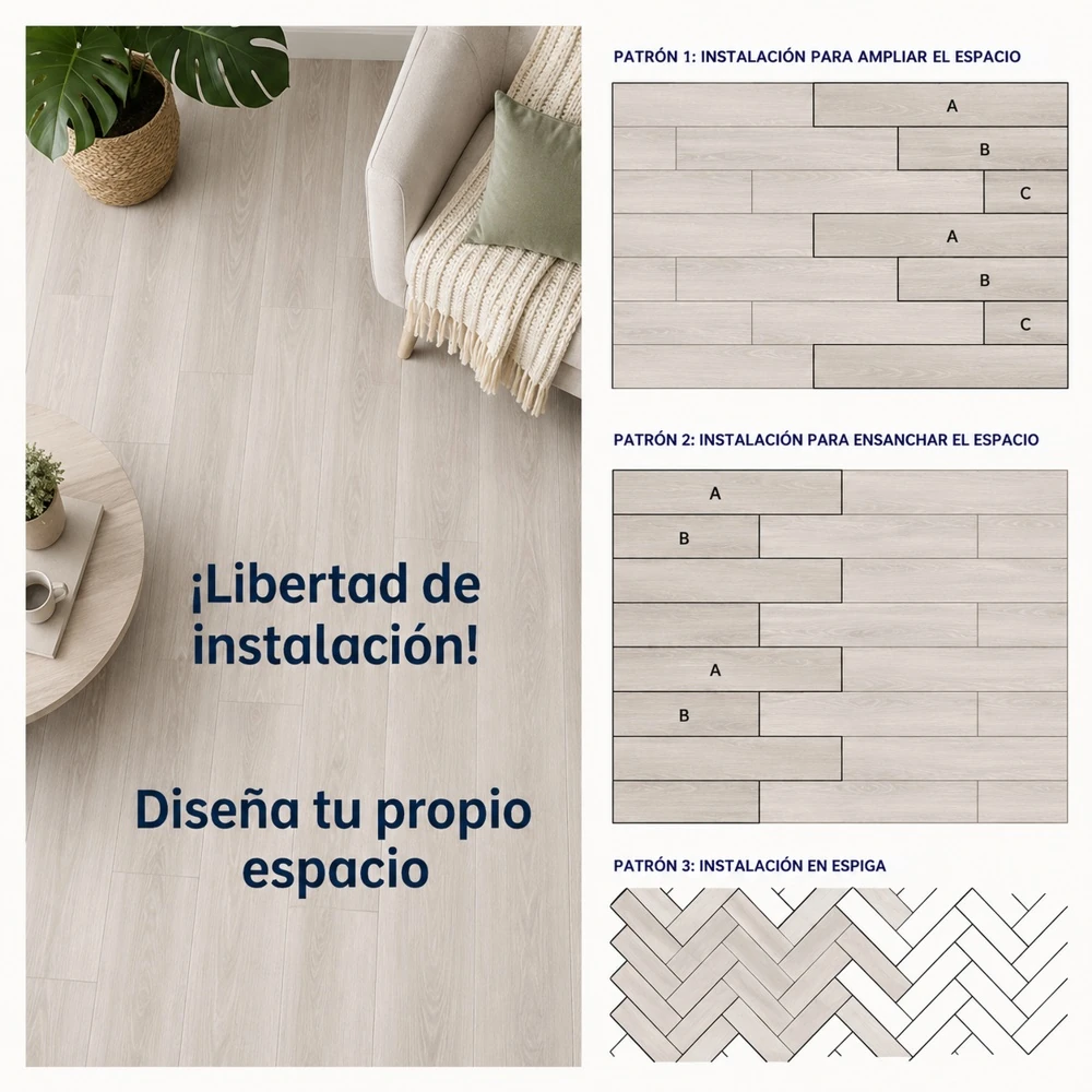 Suelo Vinílico Adhesivo Roble Clásico Natural | Resistencia al Agua | Cocina | Baño | Bricolaje