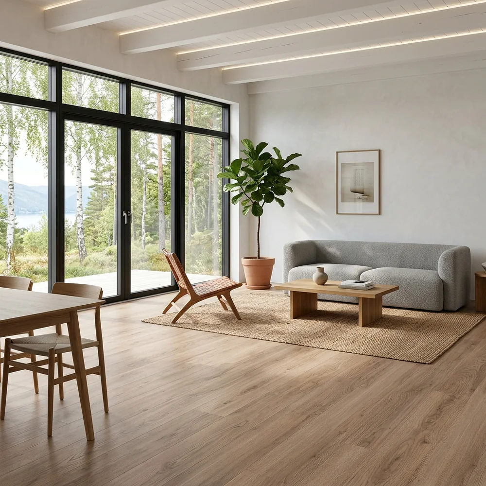 Suelo Laminado Roble Drago 8mm AC5 | Tono Natural Cálido | Resistente al Agua
