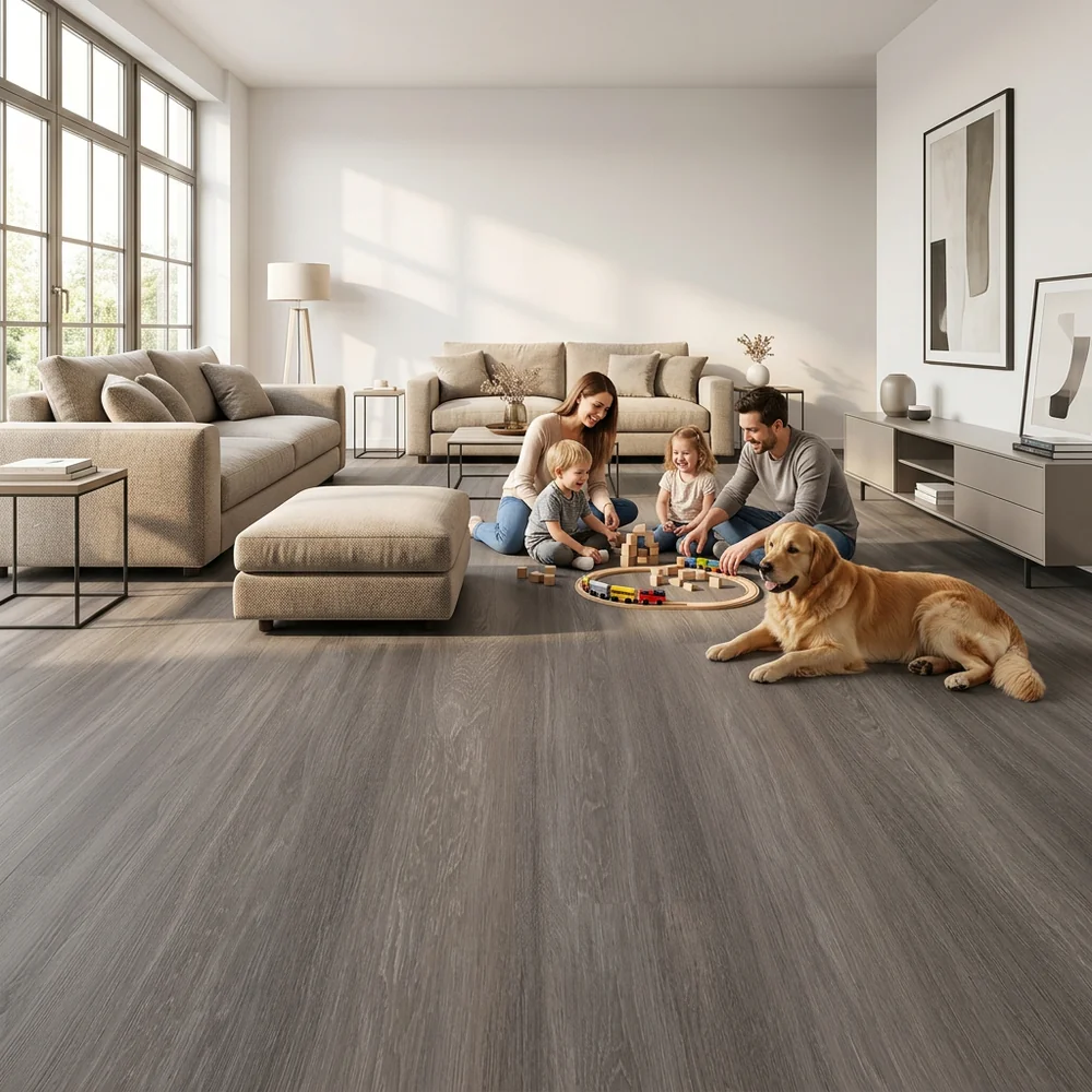 Suelo Laminado Roble Saxa | AC5 | 8mm | Gris Oscuro | Tarima Flotante | Hogar 