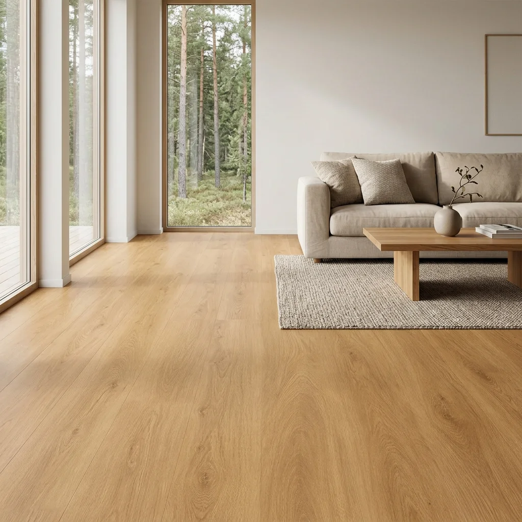 Suelo Laminado Roble Fuego AC5 8mm | Protección 12h Agua | Fácil Colocación