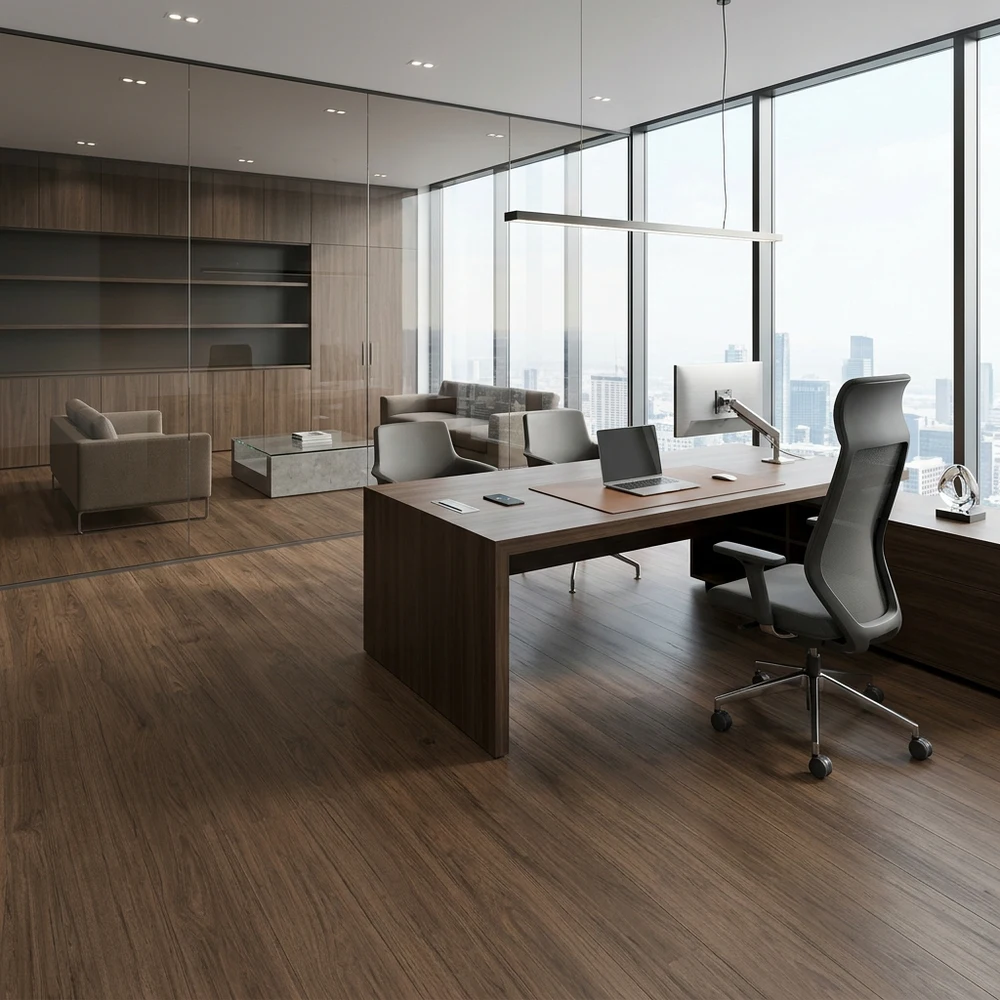 Suelo Laminado Roble Cumbre | AC5 | 8mm | Roble Oscuro | Fácil Instalación