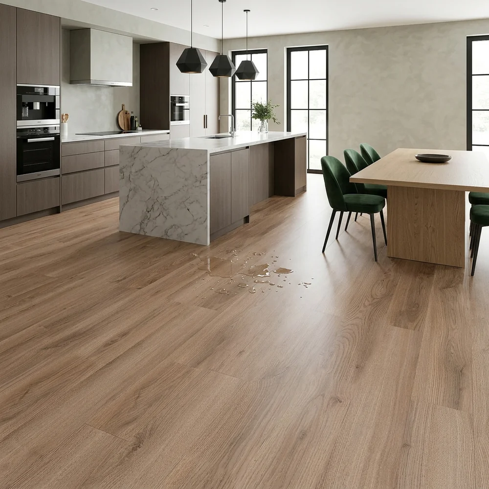 Suelo Laminado Roble Drago 8mm AC5 | Tono Natural Cálido | Resistente al Agua