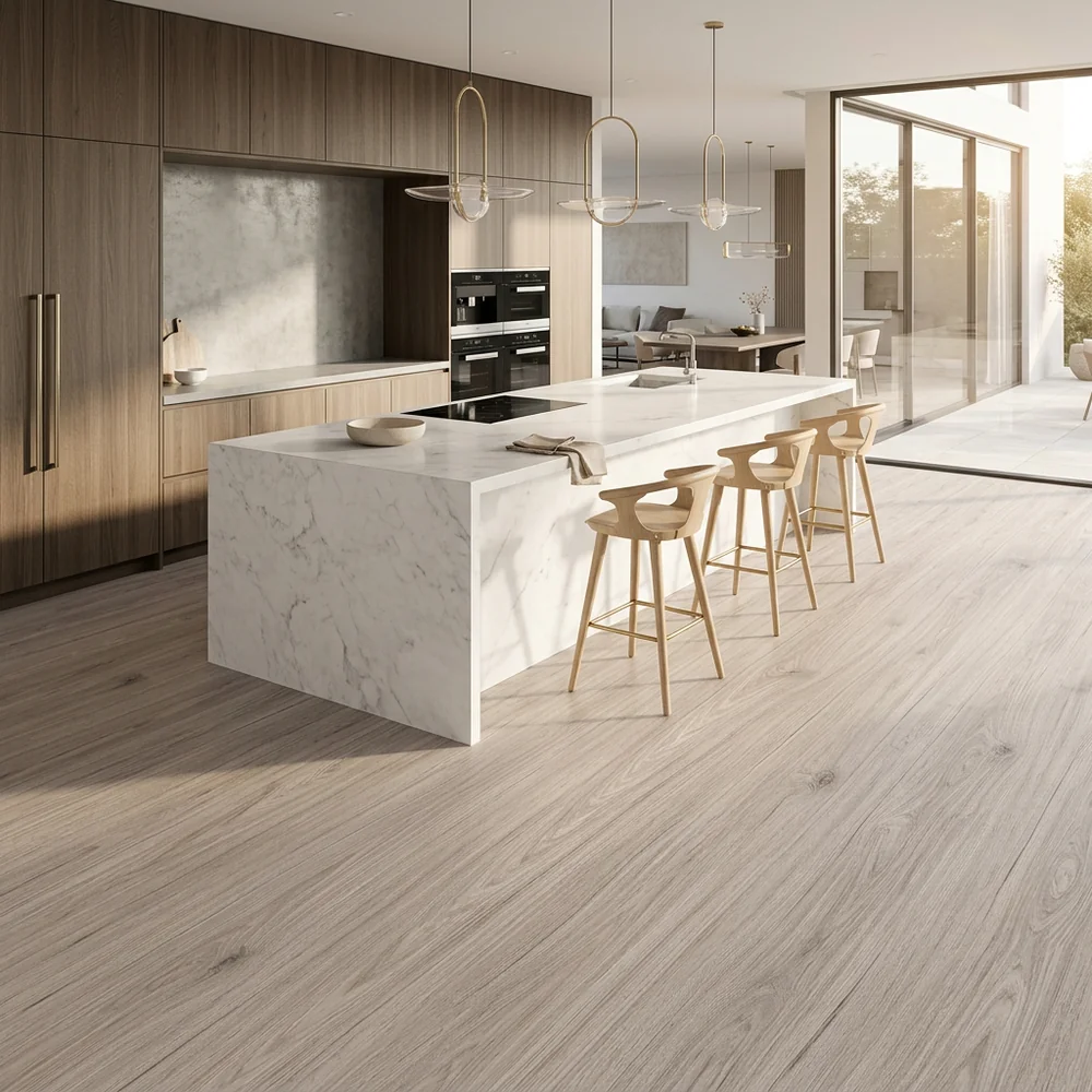 Suelo Laminado Flotante Roble Eclipse 8mm AC5 | Gris Plateado | Resistencia Humedad | Fácil Colocación