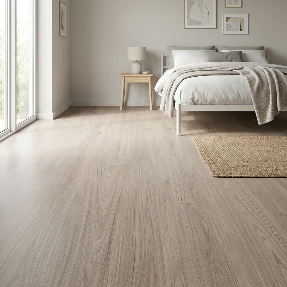 Suelo Laminado Flotante Roble Eclipse 8mm AC5 | Gris Plateado | Resistencia Humedad | Fácil Colocación