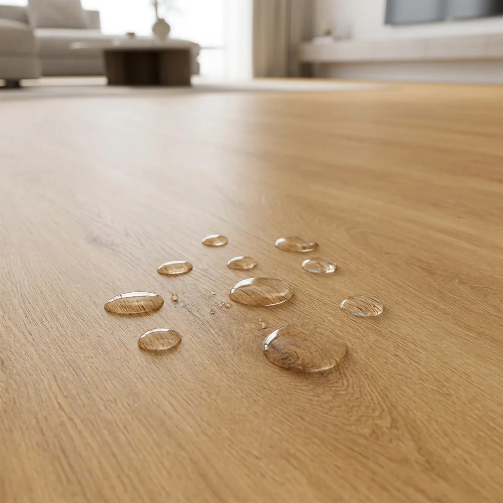 Suelo Laminado Roble Fuego AC5 8mm | Protección 12h Agua | Fácil Colocación