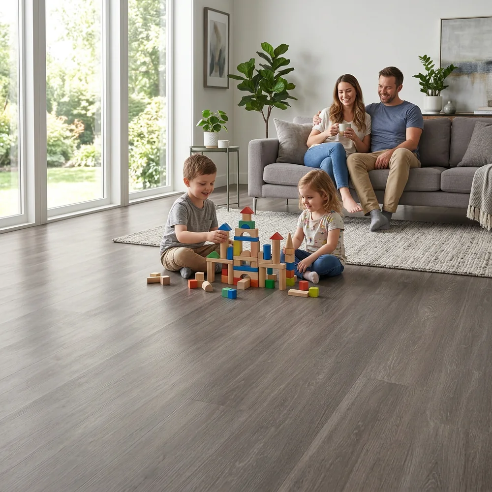 Suelo Laminado Roble Saxa | AC5 | 8mm | Gris Oscuro | Tarima Flotante | Hogar