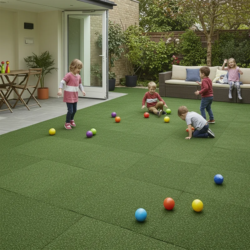 LOSETA DE CAUCHO Verde 50x50cm | 20mm | ALTA DENSIDAD | Gimnasio | Halterofilia | Exterior