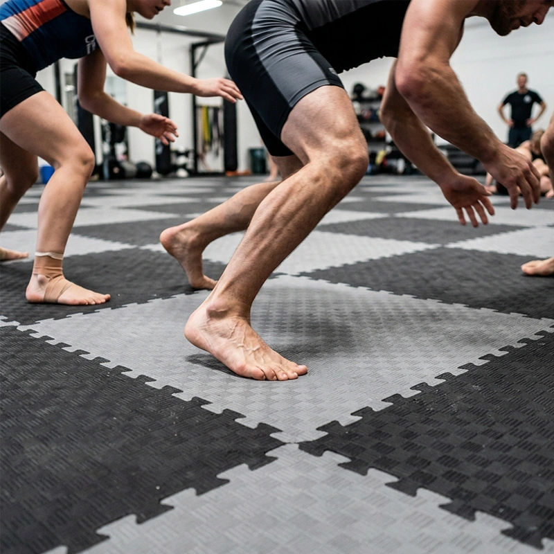 TATAMI PUZZLE Negro Gris  1x1m | 20mm | Reversible | Antideslizante | Multifuncional