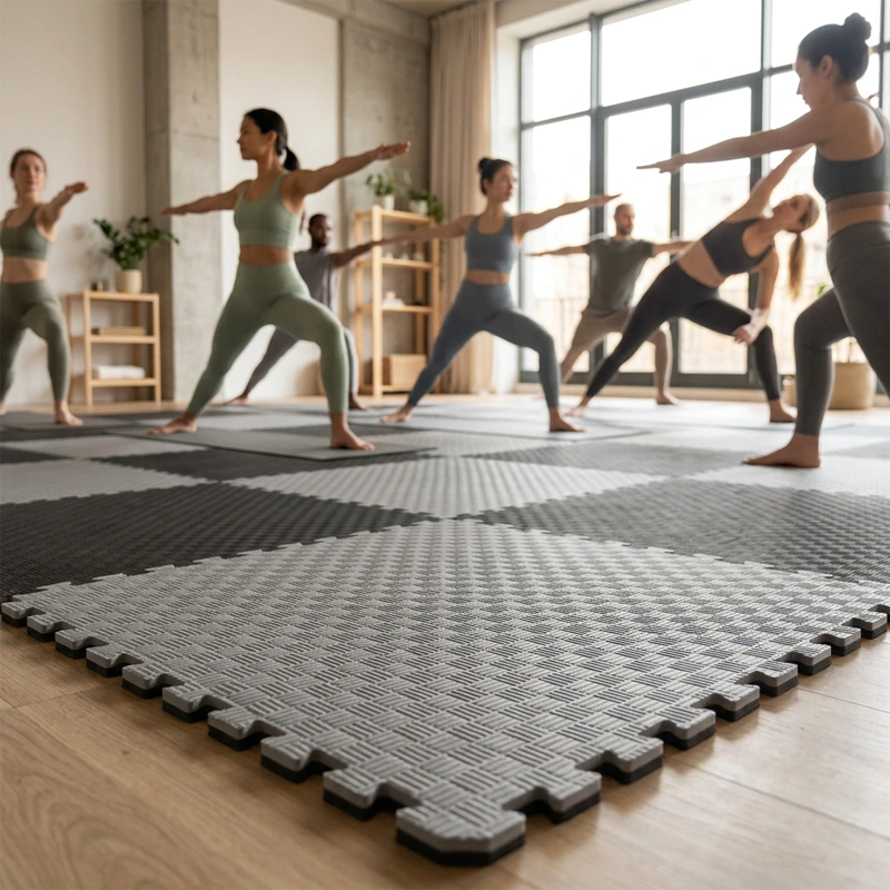 TATAMI PUZZLE Negro Gris  1x1m | 20mm | Reversible | Antideslizante | Multifuncional