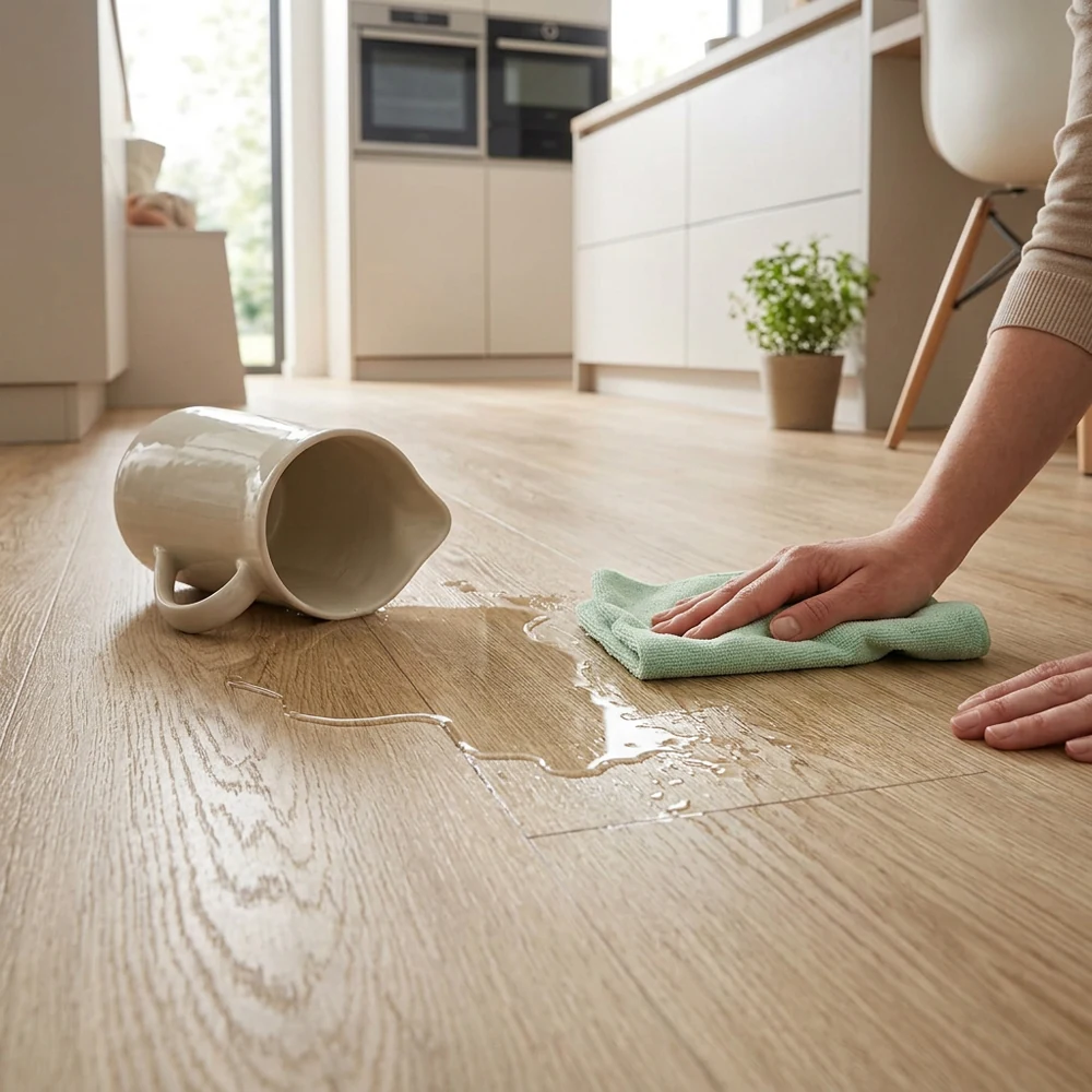Suelo Vinílico Autoadhesivo Roble Clásico Dorado | Cocina | Baño | Resistencia al Agua | Bricolaje