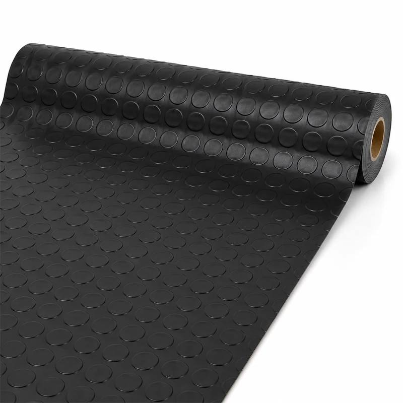 Suelo Vinílico PVC Goma Círculos | Sintasol En Rollo | Resistente Al Agua | Antideslizante