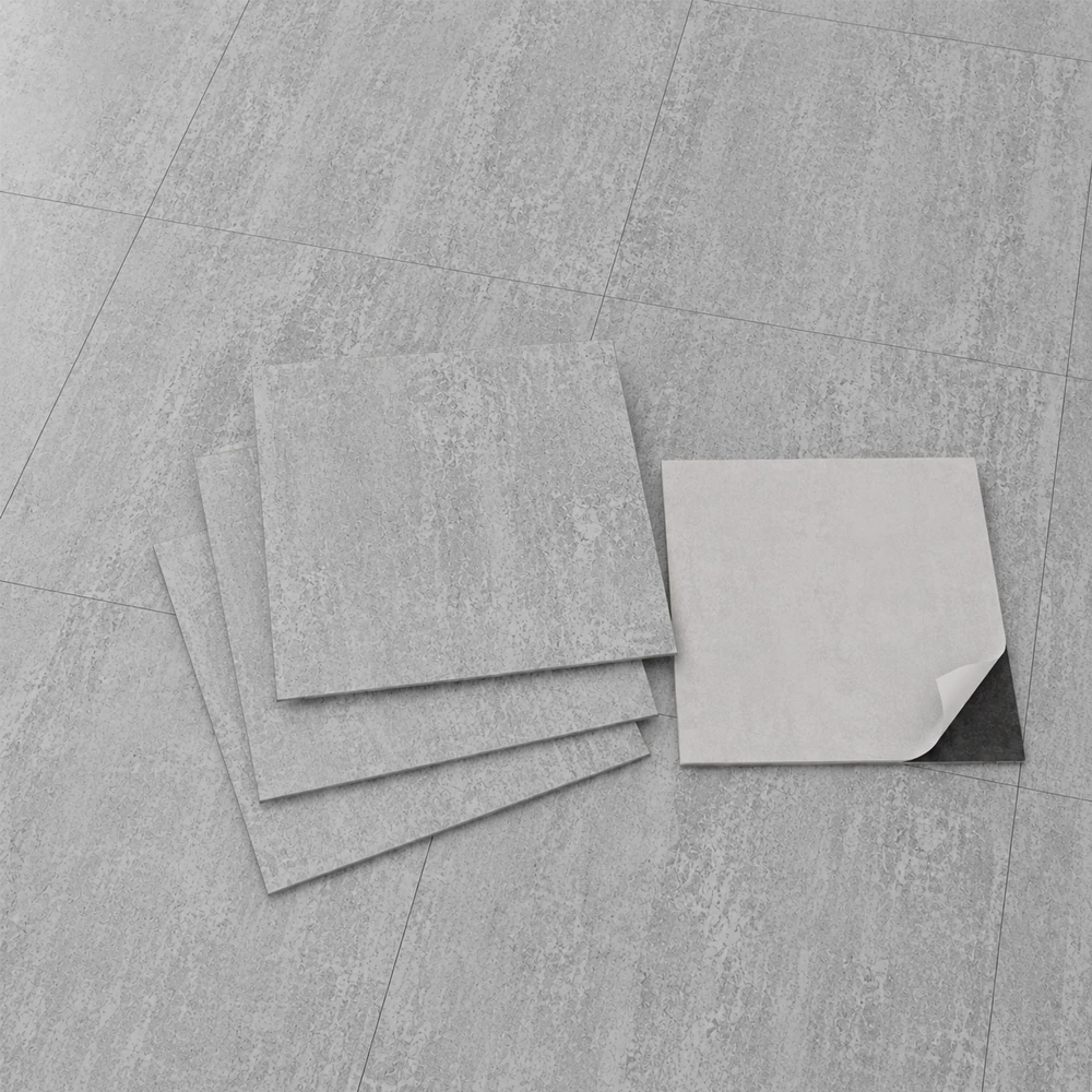 Loseta Vinílica Autoadhesiva Gris Piedra | 1,8mm | Suelo Vinílico Resistente al Agua | Hogar | Salón | Cocina | Baño