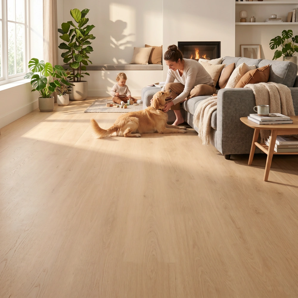 Tarima SPC Click Roble Faraon XL| Suelo Vinilico | Madera | Fácil Limpieza y Colocado | Sin Herramientas | 100% Agua