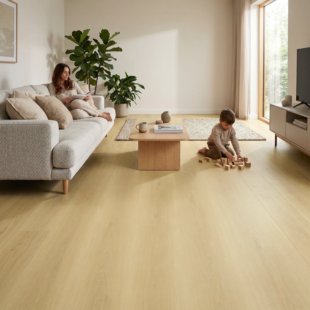 Tarima SPC Click Roble Faraon XL| Suelo Vinilico | Madera | Fácil Limpieza y Colocado | Sin Herramientas | 100% Agua