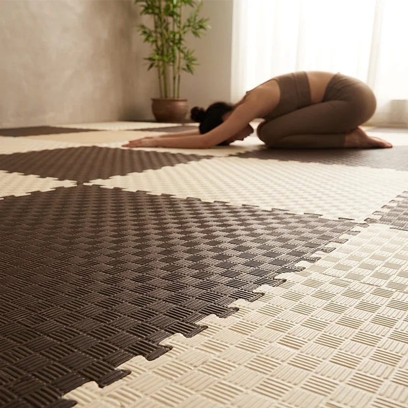 TATAMI PUZZLE  Marrón Beige  1x1m | 40mm | Artes Marciales | Gimnasio | Antideslizante | Suelo Deportivo