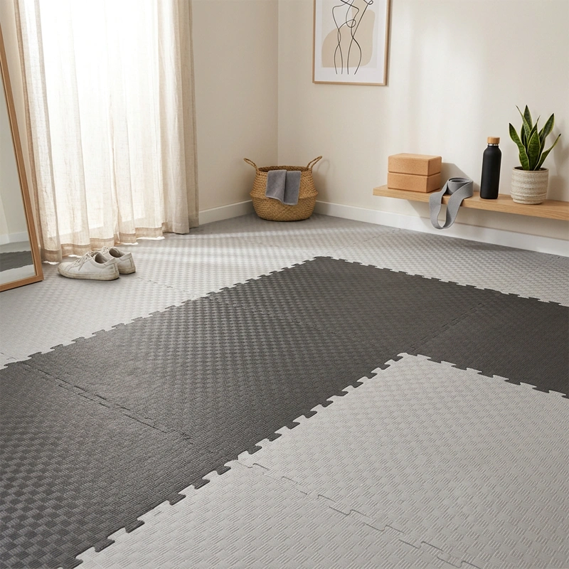 TATAMI PUZZLE Negro Gris  1x1m | 20mm | Reversible | Antideslizante | Multifuncional