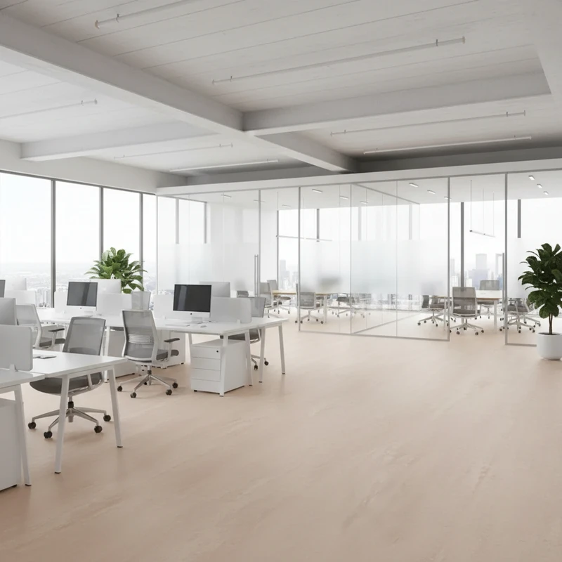 Suelo Vinílico Profesional Beige 7390 | Homogeneo | Losetas | Pavimento Continuo | Antideslizante R9 | Bfls1