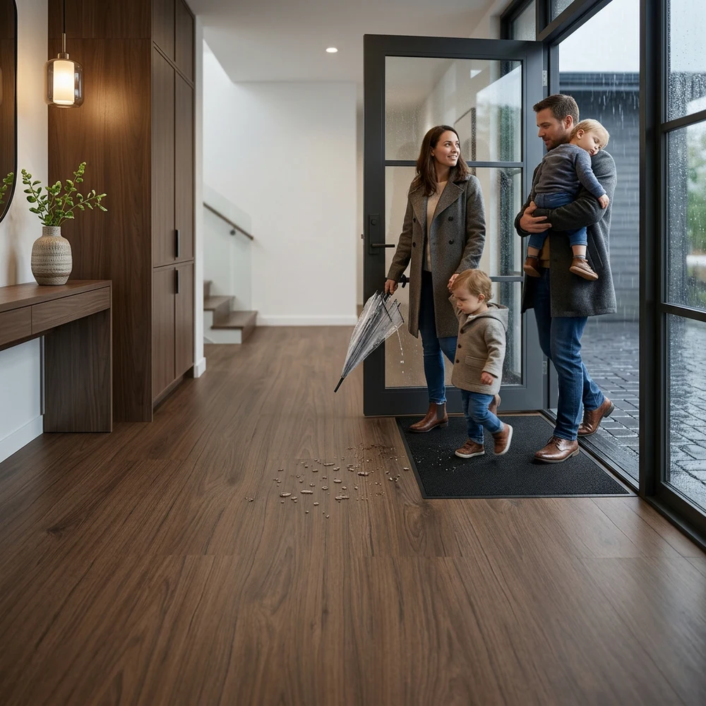 Suelo Laminado Roble Cumbre | AC5 | 8mm | Roble Oscuro | Fácil Instalación