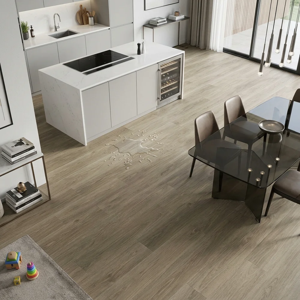 Suelo Laminado Roble Tico 8mm AC5 | Sin Bisel | 72h Agua | Tarima Flotante