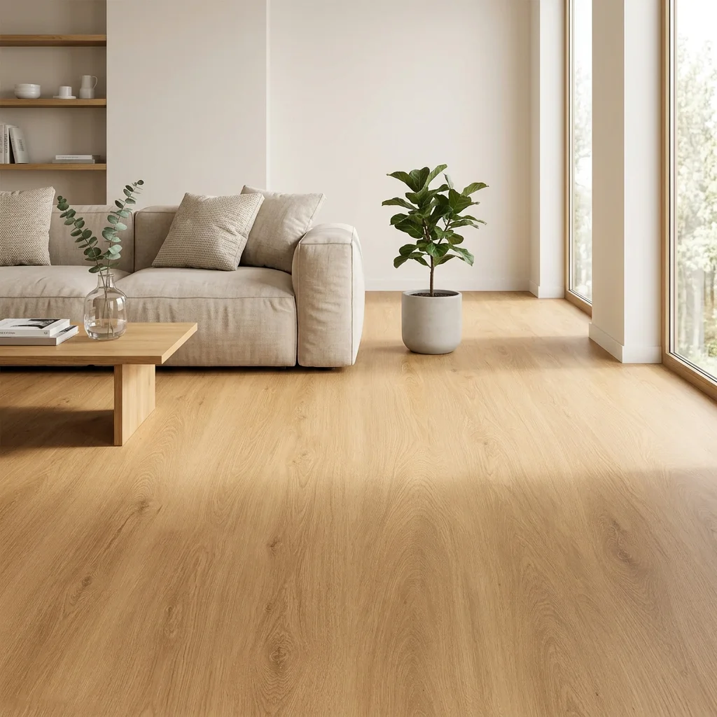 Suelo Laminado Roble Fuego AC5 8mm | Protección 12h Agua | Fácil Colocación