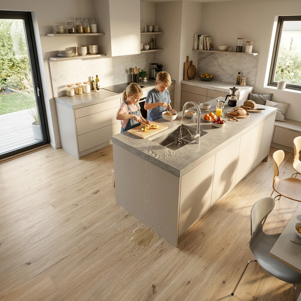 Tarima Flotante Roble Cielo AC5 8mm | Click | Resistente Agua | Suelo Laminado
