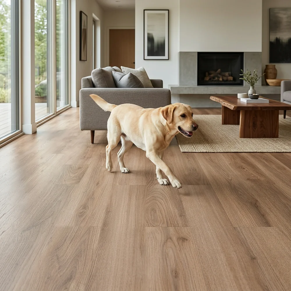 Suelo Laminado Roble Drago 8mm AC5 | Tono Natural Cálido | Resistente al Agua