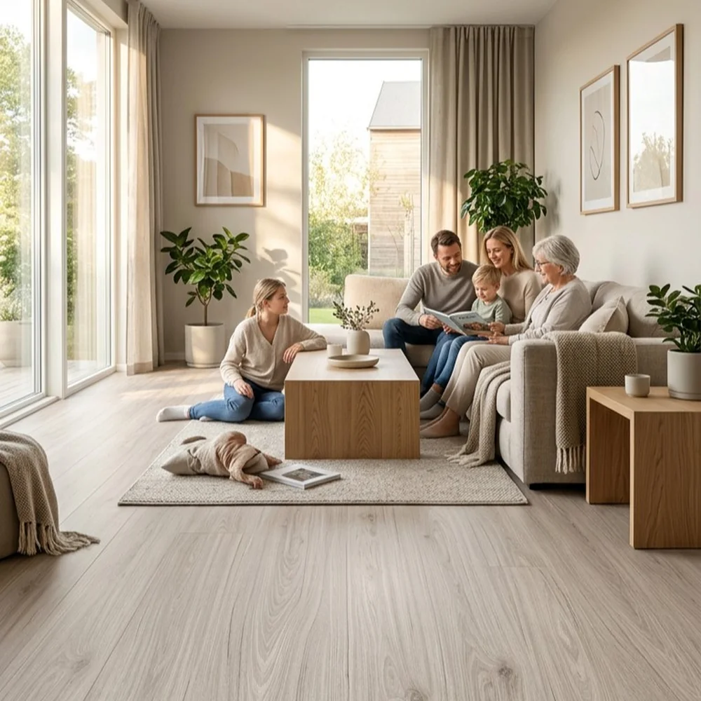 Suelo Laminado Flotante Roble Eclipse 8mm AC5 | Gris Plateado | Resistencia Humedad | Fácil Colocación
