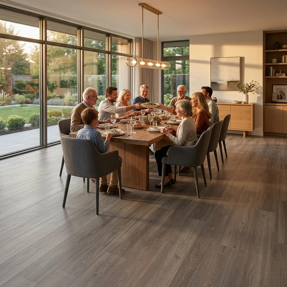 Suelo Laminado Roble Saxa | AC5 | 8mm | Gris Oscuro | Tarima Flotante | Hogar