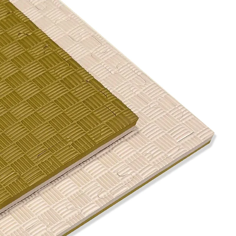 TATAMI PUZZLE Blanco Oliva 1x1m | 20mm | Reversible | Antideslizante | Multifuncional