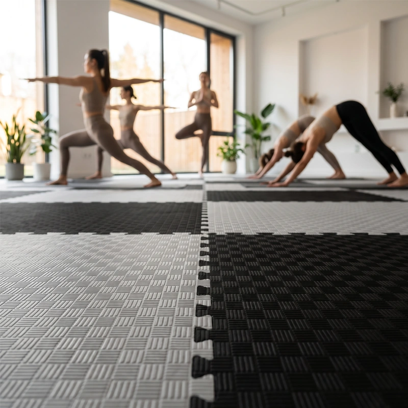 TATAMI PUZZLE Negro Gris  1x1m | 20mm | Reversible | Antideslizante | Multifuncional