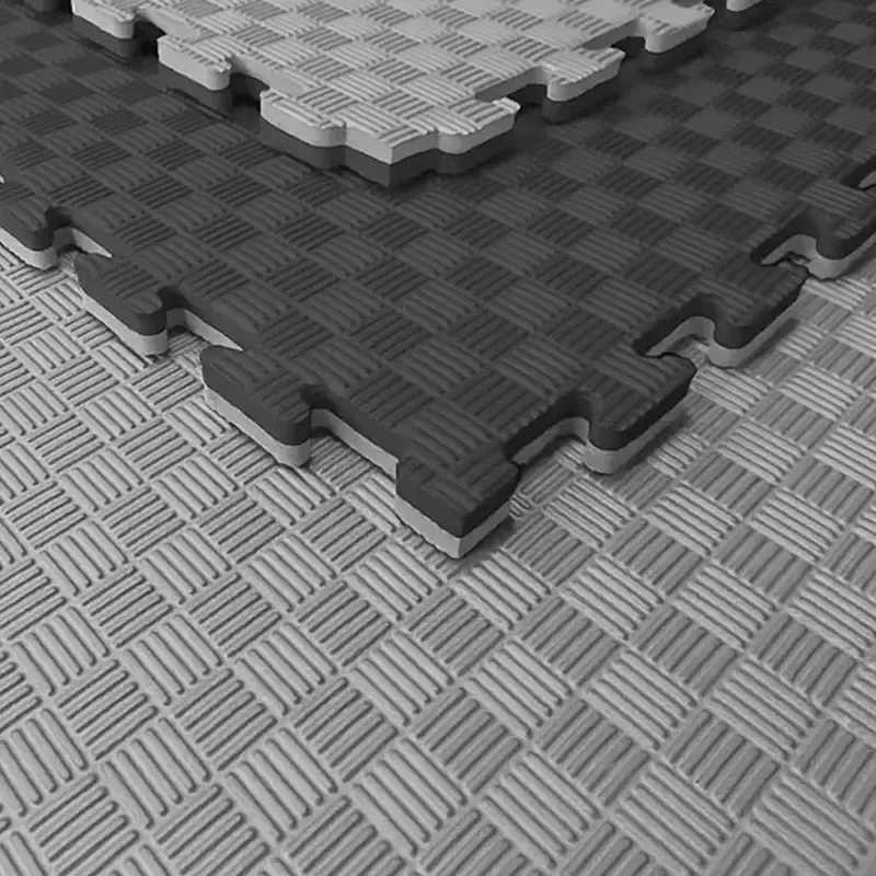 TATAMI PUZZLE Gris Negro 1x1m | 25mm | Artes Marciales | Gimnasio | Reversible | Suelo Deportivo