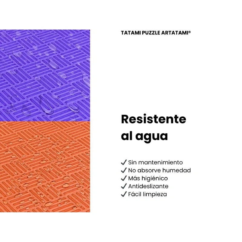 TATAMI PUZZLE Naranja Lila  1x1m | 20mm | Reversible | Antideslizante | Multifuncional