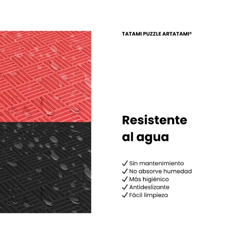 TATAMI PUZZLE Rojo Negro 1x1m | 20mm |  Artes Marciales | Fitness y Yoga
