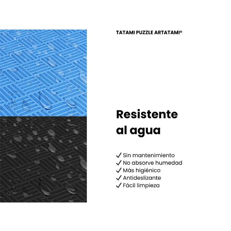 TATAMI PUZZLE Azul Negro 1x1m | 20mm | Artes Marciales | Fitness | Yoga | Pilates | Gimnasios