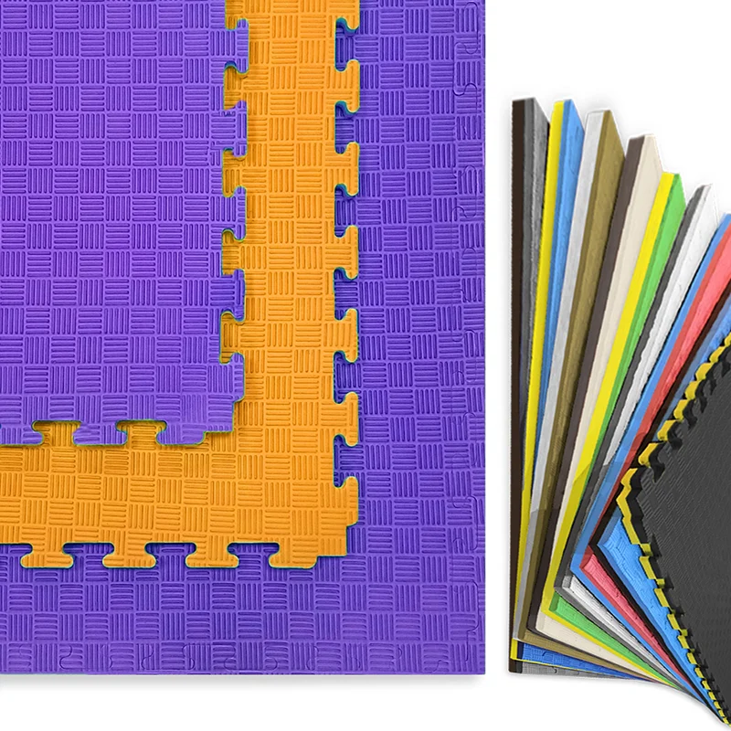 TATAMI PUZZLE Naranja Lila  1x1m | 20mm | Reversible | Antideslizante | Multifuncional