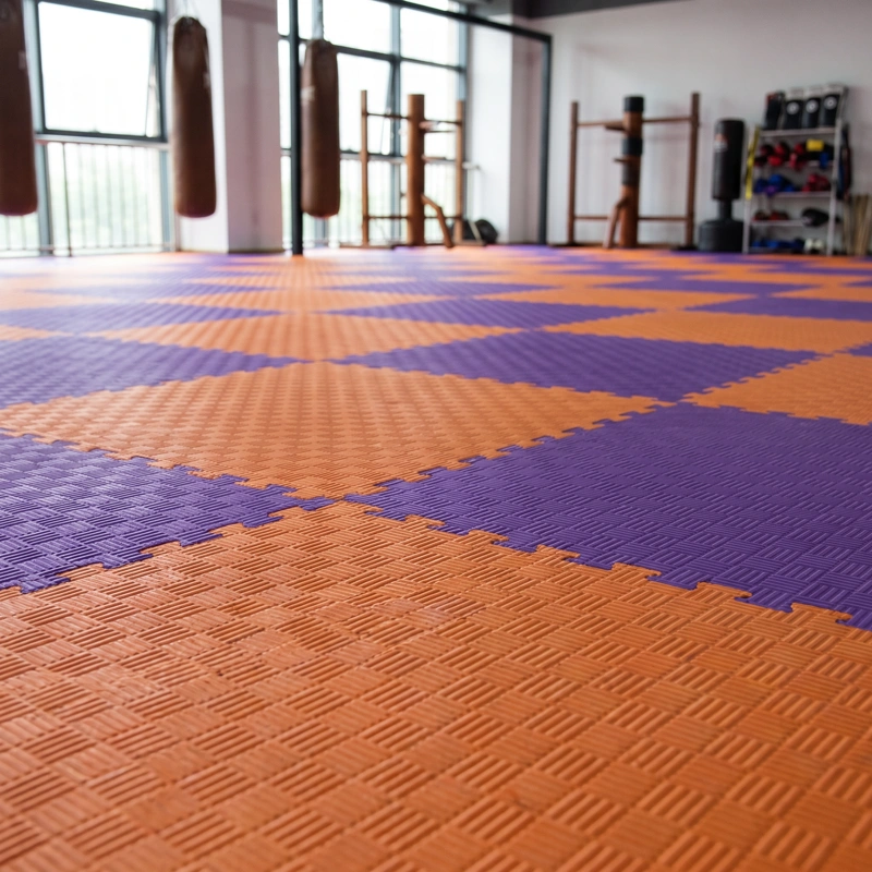 TATAMI PUZZLE Naranja Lila  1x1m | 20mm | Reversible | Antideslizante | Multifuncional