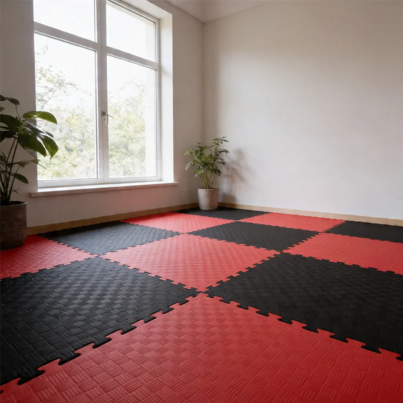 TATAMI PUZZLE Rojo Negro 1x1m | 20mm |  Artes Marciales | Fitness y Yoga